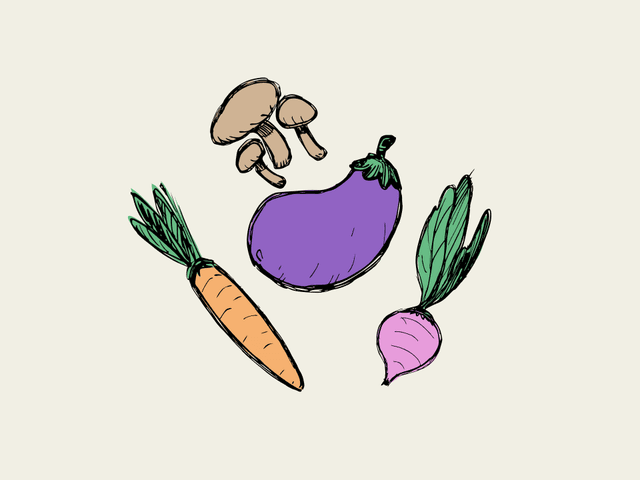 Illustrazione di verdura biologica