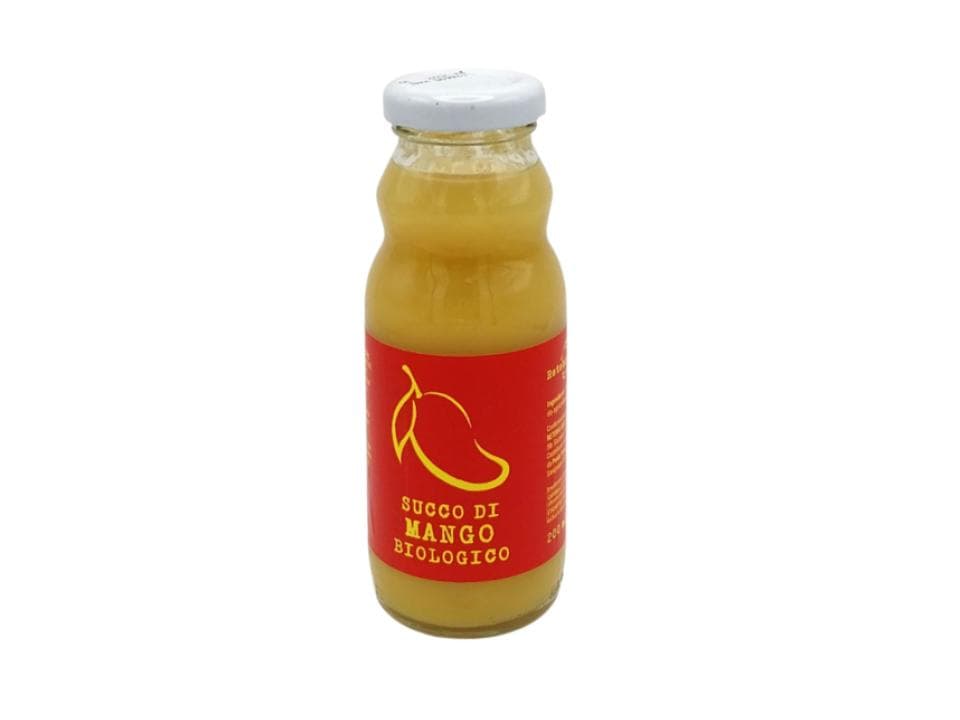 Bottiglietta in vetro di succo di mango 100% bio italiano (200ml)