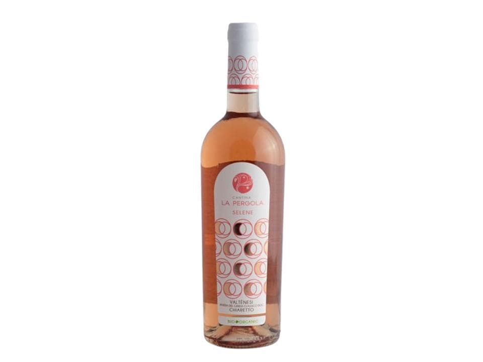 Bottiglia di chiaretto "Selene" biologico della Valtenesi DOC della cantina La Pergola