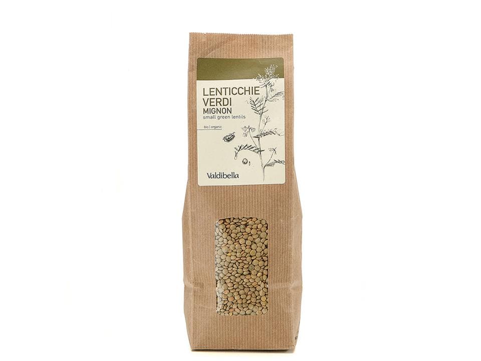Sacchetto di lenticchie verdi biologiche (500g)
