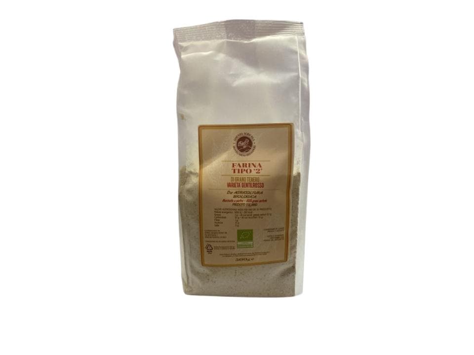 Sacchetto di farina di grano tenero semintegrale tipo 2 gentil rosso biologica