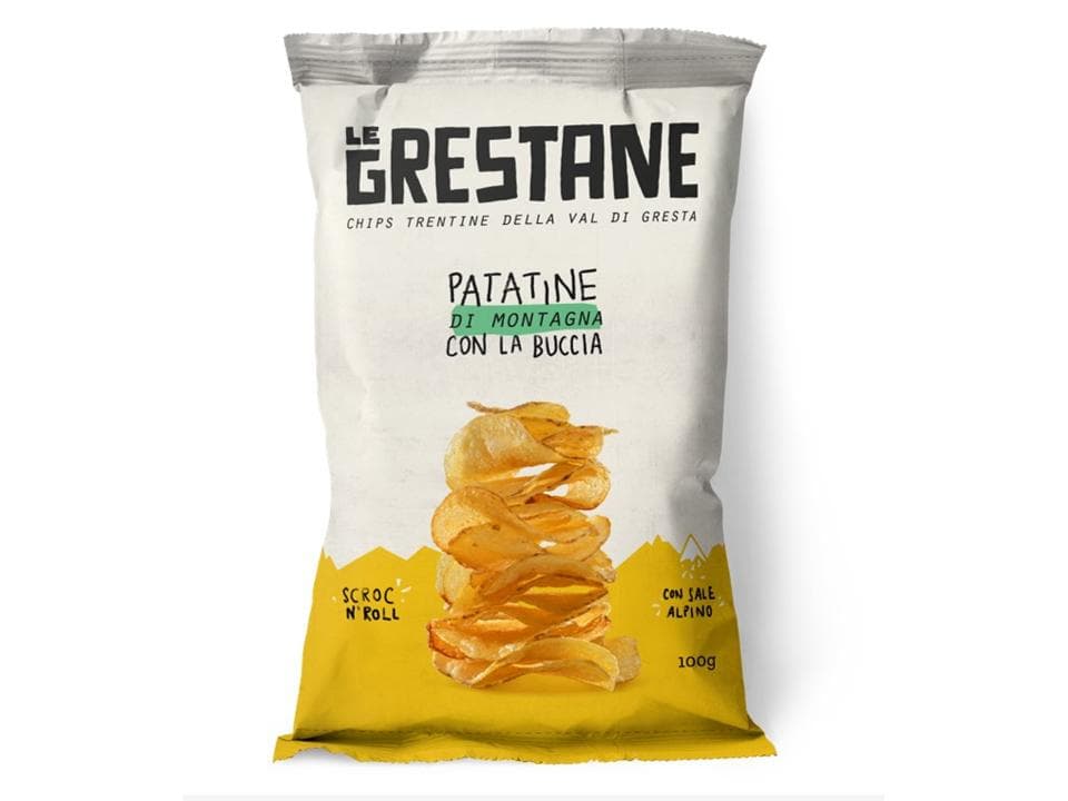 Sacchetto di chips "le Grestane" della Val di Gresta biologiche