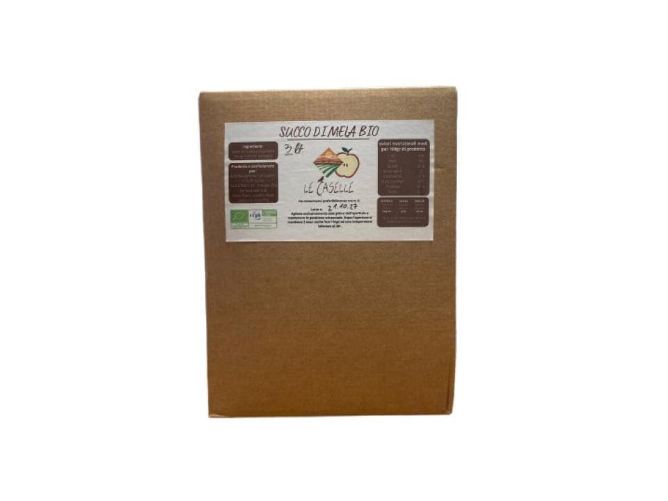 Bag in box di succo di mela non filtrato bio (3 litri)