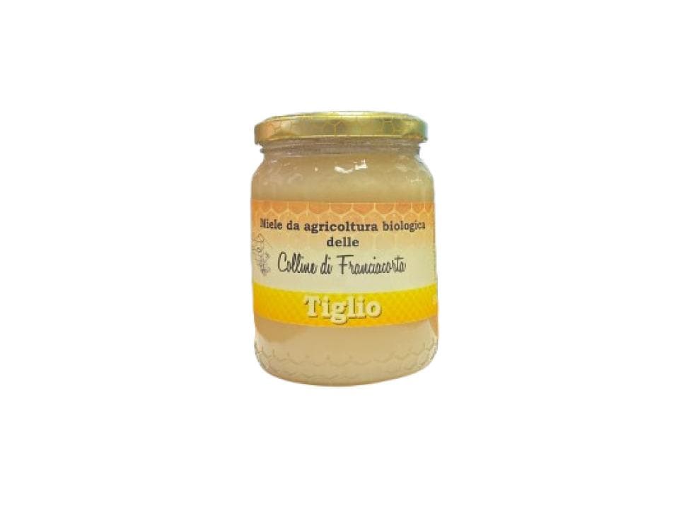 Vasetto in vetro di miele di tiglio biologico (500g)