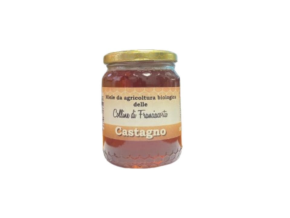 Vasetto in vetro di miele di castagno biologico (500g)