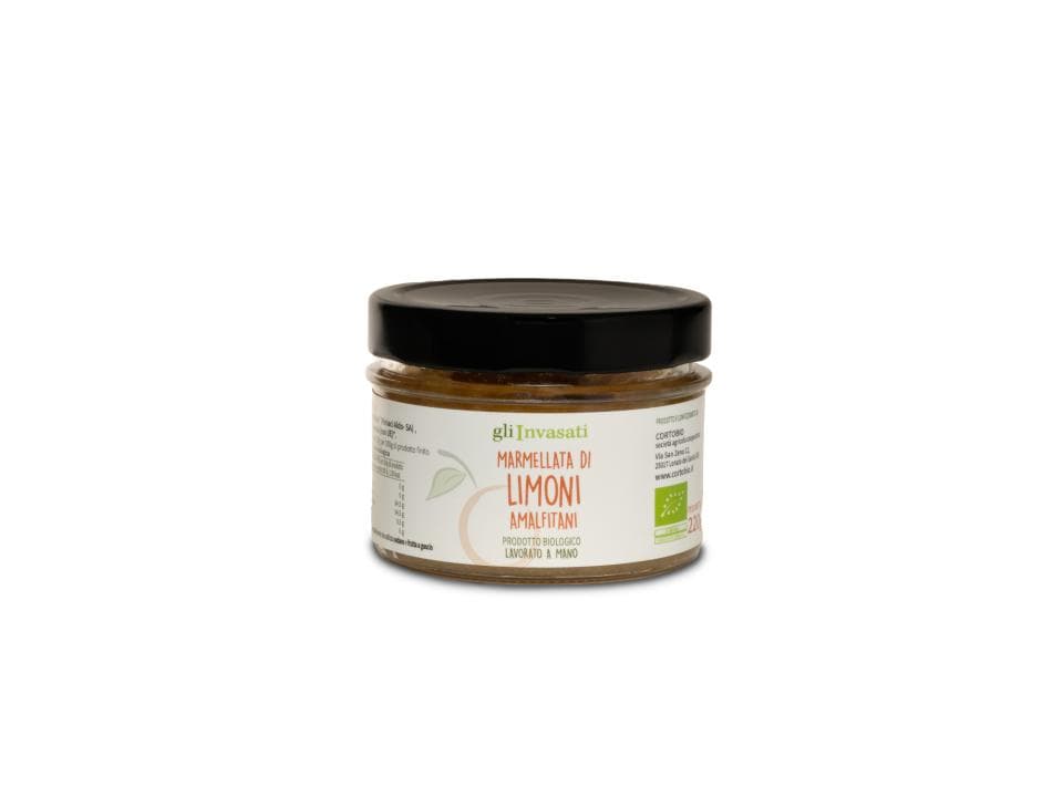 Vasetto in vetro di marmellata di limoni amalfitani (220g) prodotta nel nostro laboratorio