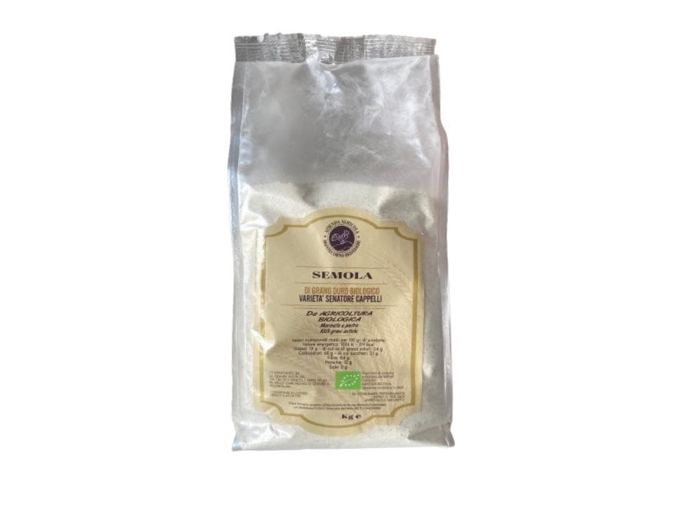 Sacchetto di farina di semola di grano duro senatore cappelli biologica (1kg)