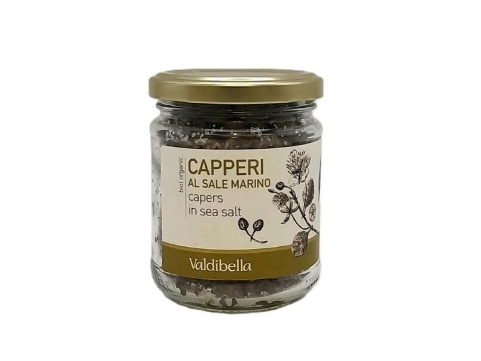 Vasetto in vetro di capperi al sale marino biologici (150g)